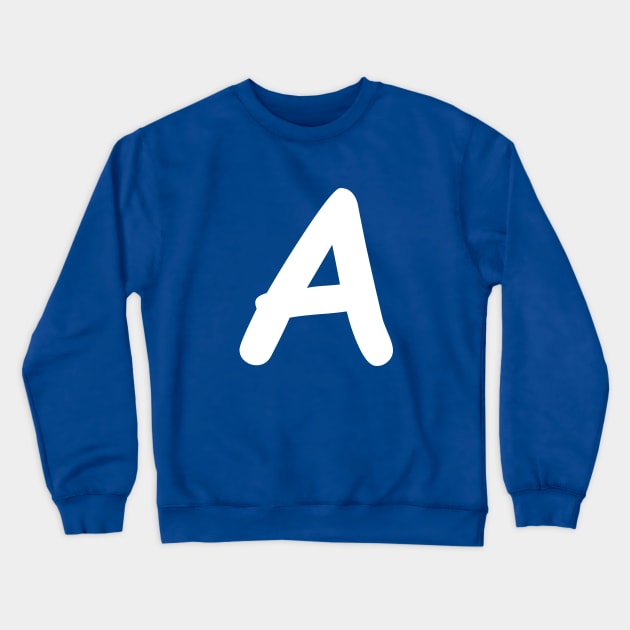 Letter A Capital Alphabet A Monogram Crewneck Sweatshirt by Shariss